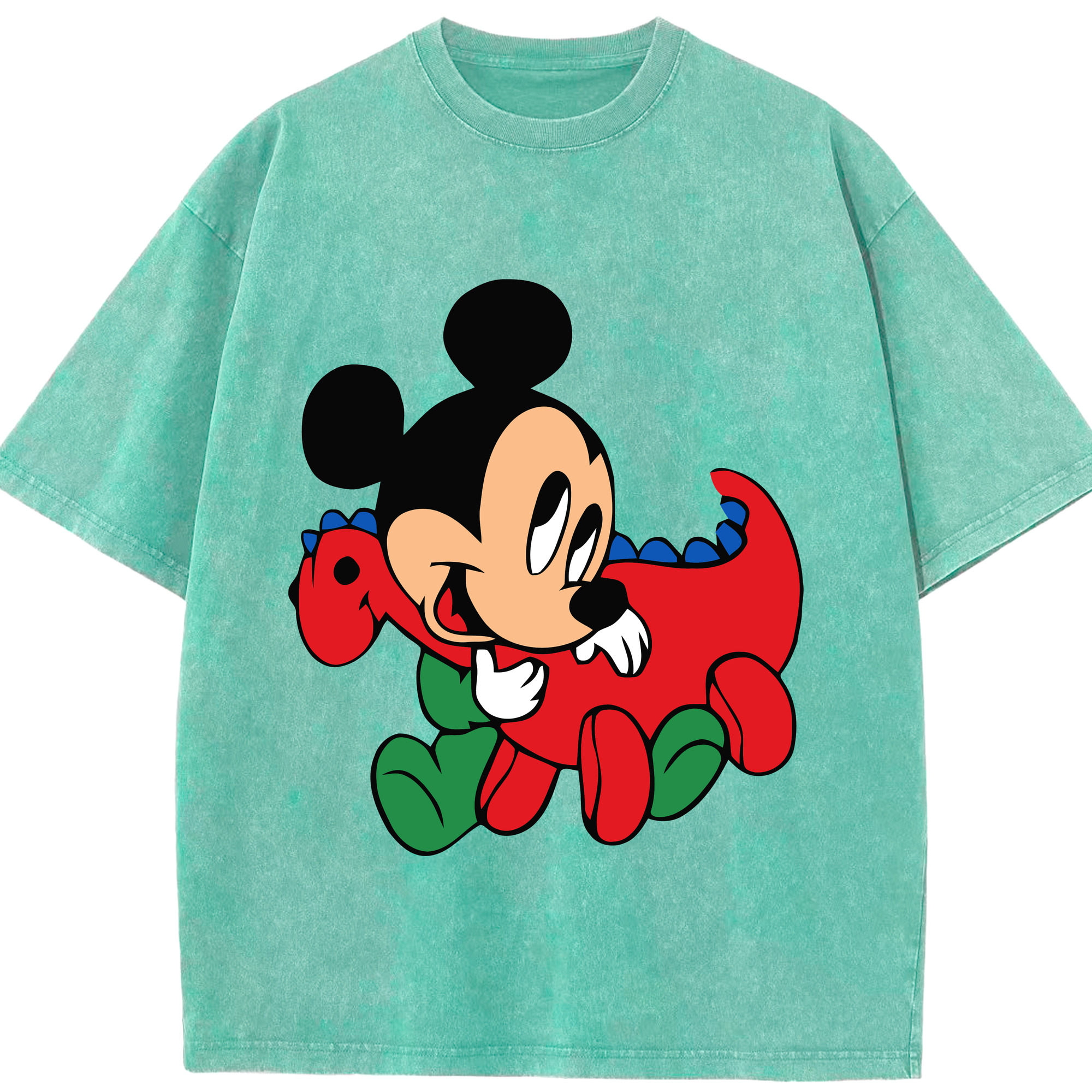 （画像用） ミッキーマウス Mickey Mouse 綿100% ヴィンテージ風 半袖Tシャツ（フロントプリント）